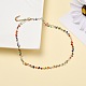 Glass Beaded Double Layer Necklaces NJEW-JN03415-5