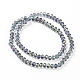 Electroplate Transparent Glass Beads Strands EGLA-A034-T2mm-G05-5