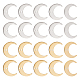 DICOSMETIC 20PCS 2 Colors Crescent Moon Pendant Stainless Steel Moon Charm with 2 1.4mm Hole Golden Small Link Pendants for DIY Earrings Bracelet Necklace Jewelry Making Findings STAS-DC0010-39-1