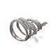 925 подвеска-спираль из стерлингового серебра с прозрачным кубическим цирконием STER-R011-04P-2