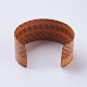 Handmade Snakeskin Leather Cord Cuff Bracelets BJEW-F073-A5-2