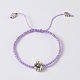 Bracelets réglables de perles tressées avec cordon en nylon BJEW-TA0001-04F-1