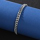Браслеты из кубинской цепочки из нержавеющей стали 304 для мужчин BJEW-Z081-01P-01-3