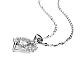 TINYSAND Chic 925 Sterling Silver CZ Heart Pendant Necklaces TS-N030-S-16-2