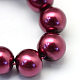 Backen gemalt pearlized Glasperlen runden Perle Stränge HY-Q330-8mm-72-3