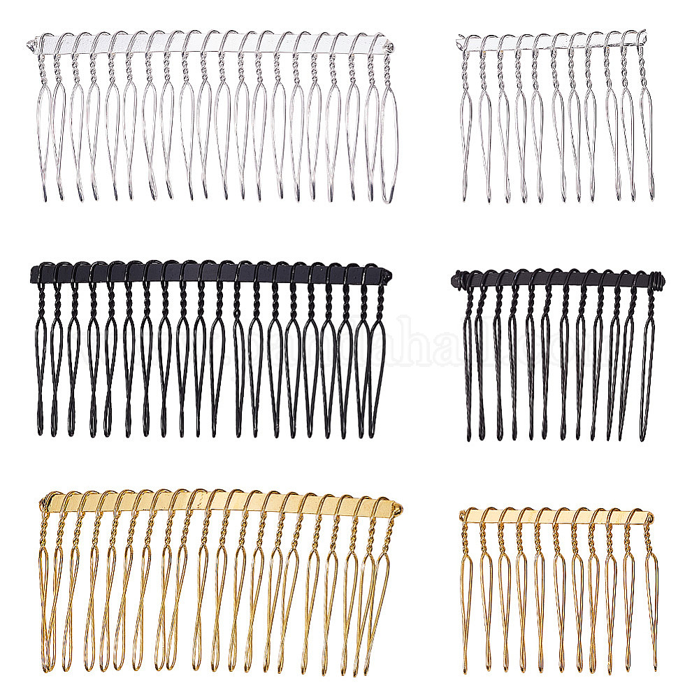 Shop SUNNYCLUE 30pcs 6 Styles Teeth Hair Combs Metal Wire Hair Clip