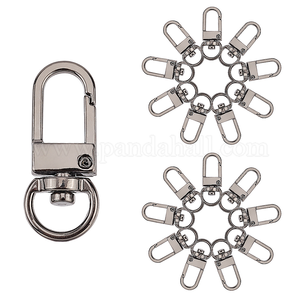 Cierres Giratorios De Aleación - Pack De 8 Unidades, Dorado, Doble Apertura, Para Llaveros Y Manualidades