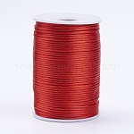 Cordón de poliéster, cordón de cola de rata de satén, rojo, 2mm, aproximamente 80yards / rodillo (73.152 m / rollo)