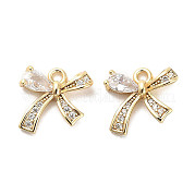 Латунные микропаве прозрачные кубические циркониевые подвески KK-C054-04G