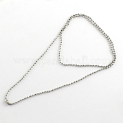 304 Stainless Steel Ball Chain Necklace Making NJEW-R225-07