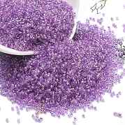 Прозрачные внутри цветные стеклянные бусины SEED-H003-04E