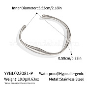 Элегантные открытые браслеты-манжеты из нержавеющей стали 304 для женщин CK7104-2