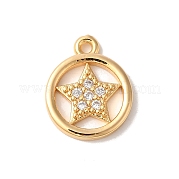 Латунные микропаве прозрачные кубические циркониевые подвески KK-M294-29G