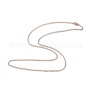 Ion Plating(IP) 304 Stainless Steel Cable Chain Necklace for Men Women NJEW-K245-024C