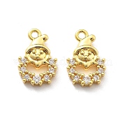 Латунные микро проложить кубического циркония подвески KK-U049-04G-06