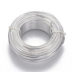 Alambre de aluminio anodizado redondo, alambre artesanal de metal flexible, para hacer artesanías de joyería diy, plata, 9 diámetro, 3mm, aproximadamente 65.62 pie (20 m) / 400g
