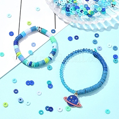 Зимняя тематика своими руками полимерная глина дисковые браслеты с бусинами наборы для изготовления&nbsp;DIY-YW0010-94