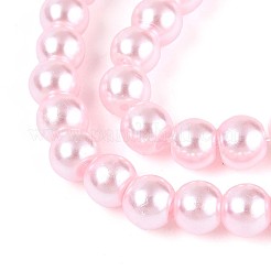 Выпечка окрашены перламутровый стекла жемчужные нити круглый шарик X-HY-Q003-6mm-05-01
