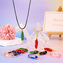 10шт 5 цвета стеклянные подвески&nbsp;GLAA-TA0002-70