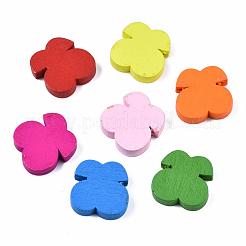 6 стиль напечатанных натуральных деревянных бусин WOOD-S055-33