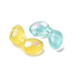 Прозрачные смоляные эмалевые бусины RESI-G119-01