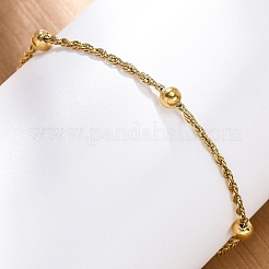 Браслеты-цепочки из нержавеющей стали 304 для женщин BJEW-C094-04G