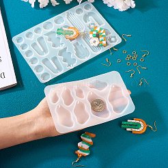 2 шт. силиконовые Молды для подвесок в виде 2-х спиралей&nbsp;DIY-TA0005-56