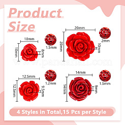 45 шт. 3 вида бусин киновари CARL-HY0001-02