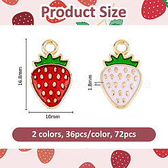 72шт 2 цвета светлые позолоченные подвески из сплава с эмалью&nbsp;ENAM-FH0001-87