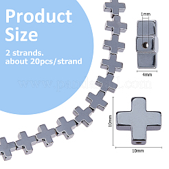 2 нити гальванизированные немагнитные синтетические гематитовые бусины нити G-FH0002-58