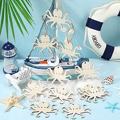 Decorazioni pendenti in legno a tema oceano&nbsp;HJEW-WH20016-01A
