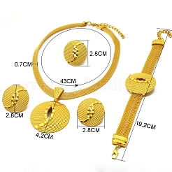 Плоские круглые ожерелья из сплава с подвесками&nbsp;FS-WG5D99A-04