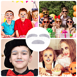 Имитация бровей и бороды тканью AJEW-WH0258-127