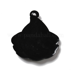 魔女のPVCペンダント  ハロウィン用  ライム  42x38x2.5mm  穴：2.7mm&nbsp;KY-F018-05