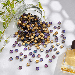 150шт 10 цвета гальванические стеклянные бусины&nbsp;GLAA-AR0001-79B