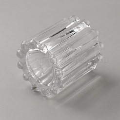 ガラス製メイクブラシ収納ホルダー  コラム  透明  6.45x7.6cm&nbsp;LS-AJEW-WH0410-37