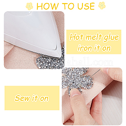 12 шт. 2-х цветные стразы-цветы с горячей фиксацией DIY-CP0009-64