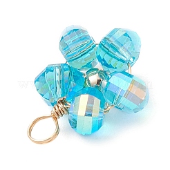 Подвески из прозрачного гальванического стекла&nbsp;PALLOY-JF04169