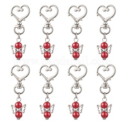 Подвеска из ангельского стекла с жемчугом HJEW-JM02597-01