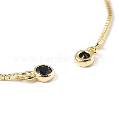 Creazione di bracciali con cursore a catena in ottone con placcatura a cremagliera&nbsp;KK-A142-017LG-01