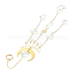 Стеклянные подвесные украшения в форме капли/звезды&nbsp;HJEW-JM01170