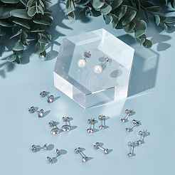 200 шт. 4 стиля фурнитуры для сережек-гвоздиков из нержавеющей стали 304 STAS-UN0058-11