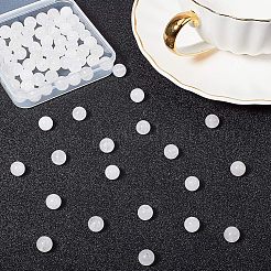 Натуральный белый нефрит круглый шарик нити G-OC0001-09