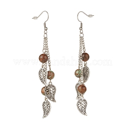 Pendientes colgantes de cuentas de jade de cuarzo natural&nbsp;EJEW-JE04823-01