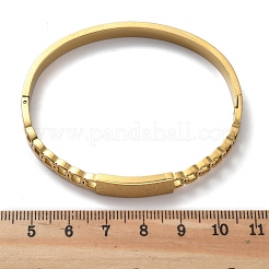 Ионное покрытие (ip) 304 нержавеющая сталь шарнирные браслеты для женщин&nbsp;BJEW-A011-21G