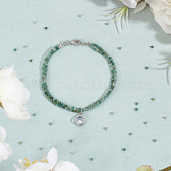 2 нити натуральных бусин из мохового агата G-OC0005-64