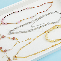 Подносы дисплея ювелирных изделий искусственной кожи pu прямоугольника CON-WH0093-04A