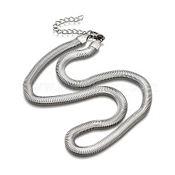 Не тускнеющие цепочки из нержавеющей стали 304 с рисунком «елочка»&nbsp;NJEW-G340-03P