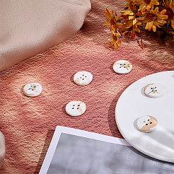 6 шт. фарфоровые пуговицы BUTT-OC0001-59A