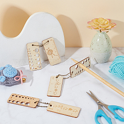 Прямоугольный деревянный вязальный крючок TOOL-WH0155-68C